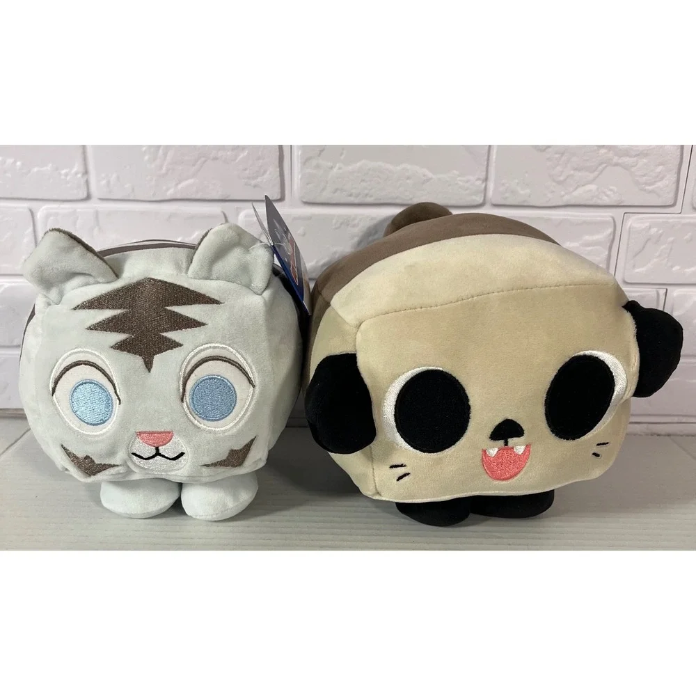 BIG Games Pet Simulator X Plush Kids OS Multicolor White Tiger and Panda Bundle